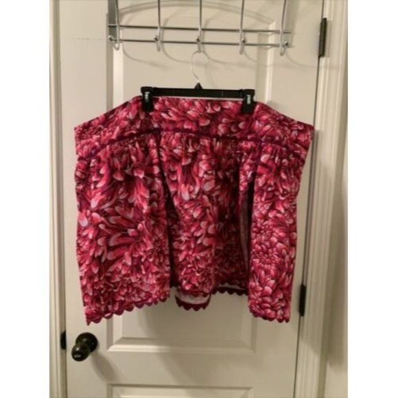 Kika Vargas Women's Floral Print Scallop Edge Midi Skirt Pick Your Size - Picture 1 of 16